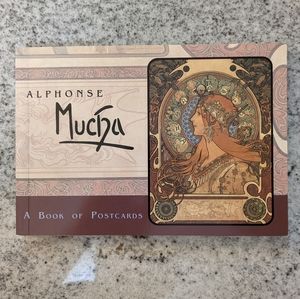 Alphonse Mucha postcard art book